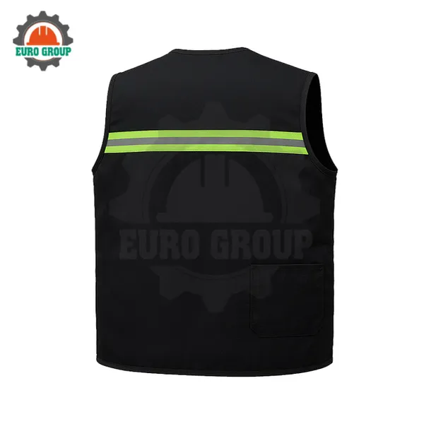 Áo ghi lê bảo vệ đen chuyên nghiệp