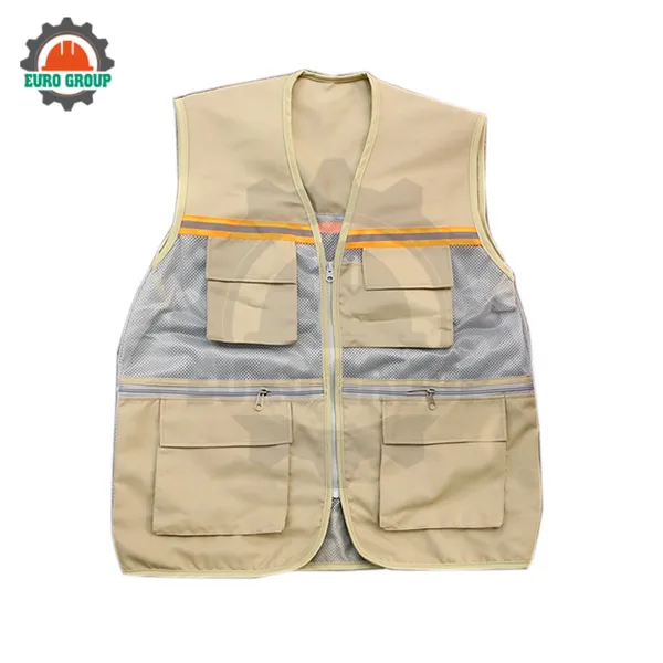 Áo ghi lê kỹ sư vải kaki thành công – Phản quang an toàn, form đứng dáng