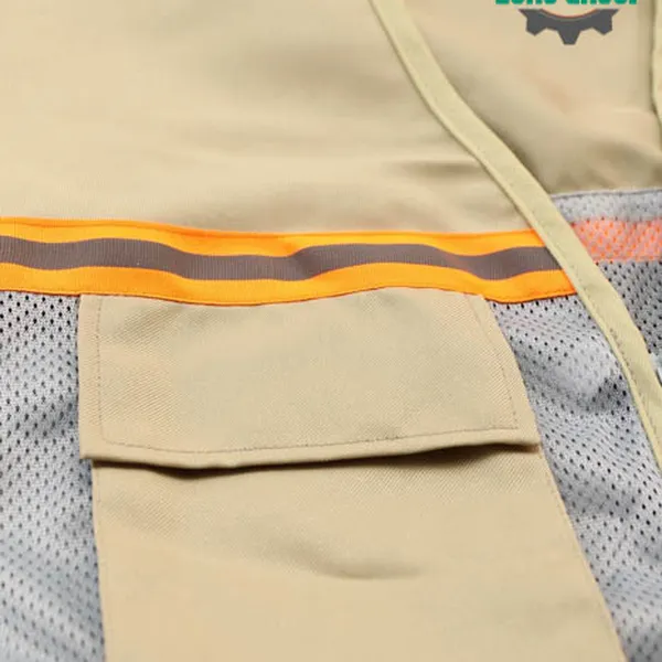 Áo ghi lê kỹ sư vải kaki thành công – Phản quang an toàn, form đứng dáng