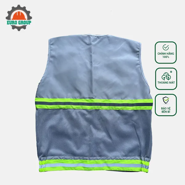 Áo ghi lê kỹ thuật cao cấp 6 túi – Phản quang an toàn, tiện dụng cho kỹ sư