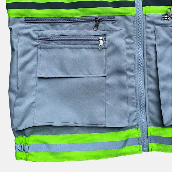 Áo ghi lê kỹ thuật cao cấp 6 túi – Phản quang an toàn, tiện dụng cho kỹ sư