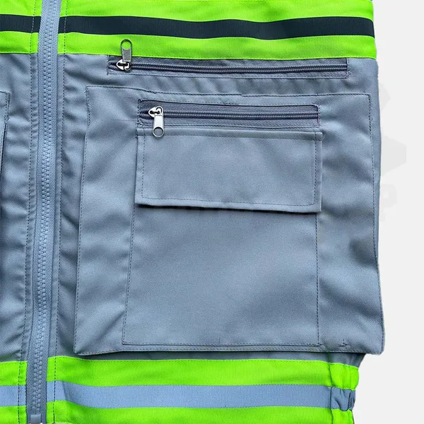 Áo ghi lê kỹ thuật cao cấp 6 túi – Phản quang an toàn, tiện dụng cho kỹ sư