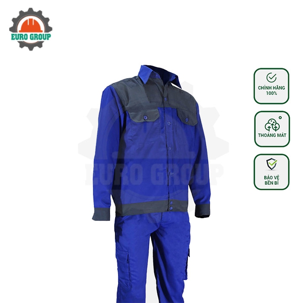 Đồng phục công nhân phối màu vải kaki cao cấp