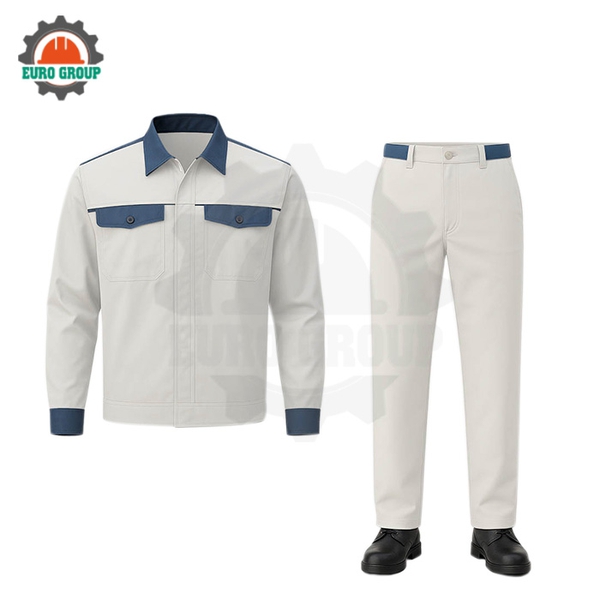 Đồng phục kỹ sư xám trắng phối bưu điện