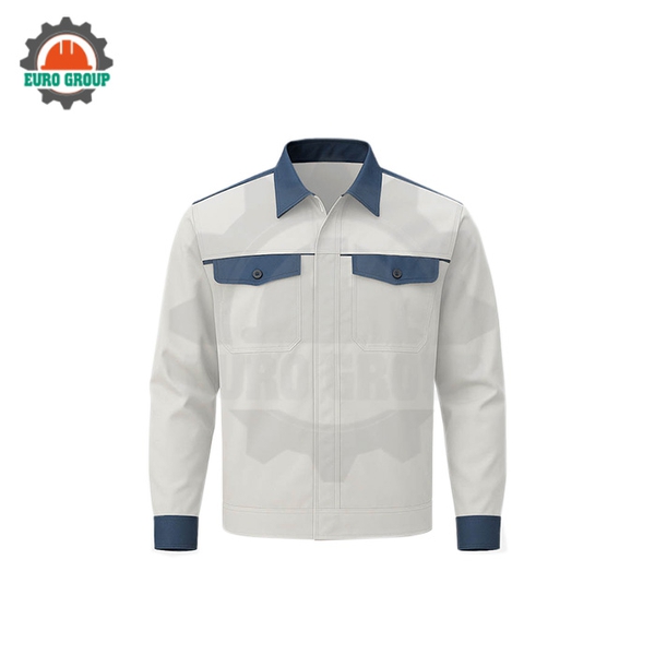 Đồng phục kỹ sư xám trắng phối bưu điện