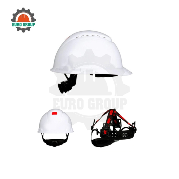 Nón Bảo Hộ 3M SecureFit H-701SFV-UV Trắng Có Lỗ Thoáng Khí Ôm Đầu, Giảm Áp Lực Khi Đội Lâu
