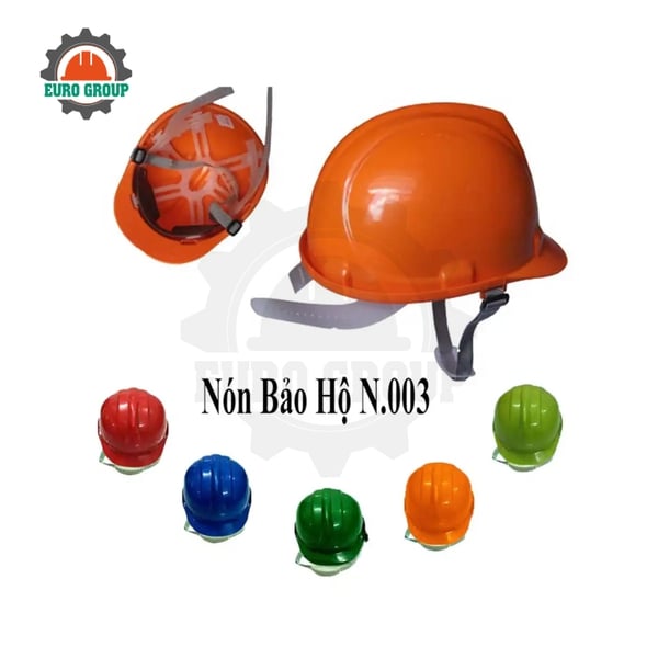 Nón Bảo Hộ Lao Động Khóa Cài N003 Nhẹ, Chống Va Đập, Điều Chỉnh Dễ Dàng