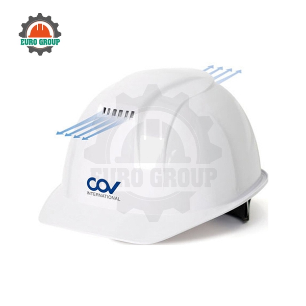 Nón Bảo Hộ Lao Động COVH A001 Nhựa ABS Chống Cháy, Có Lỗ Thoáng Khí
