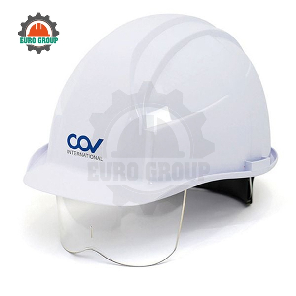Mũ Bảo Hộ Lao Động VINAH E002 Có Kính Chống Tia UV, Chống Bụi