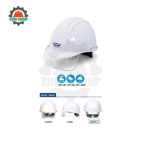 Mũ Bảo Hộ Lao Động VINAH E002 Có Kính Chống Tia UV, Chống Bụi