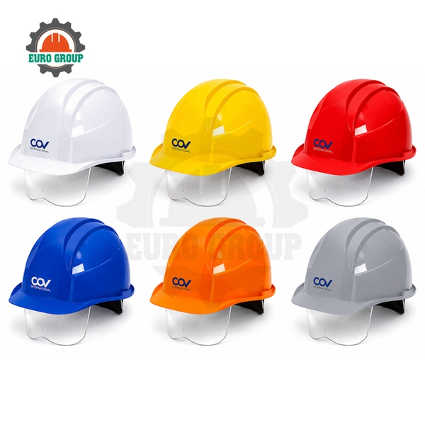 Mũ Bảo Hộ Lao Động VINAH E002 Có Kính Chống Tia UV, Chống Bụi