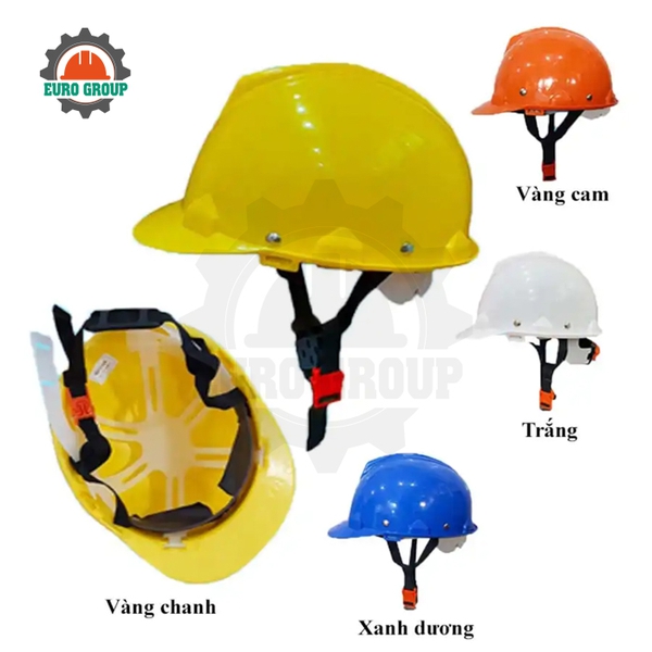 Nón Bảo Hộ Lao Động Khóa Cài N.002 Chống Va Đập, Điều Chỉnh Dễ Dàng