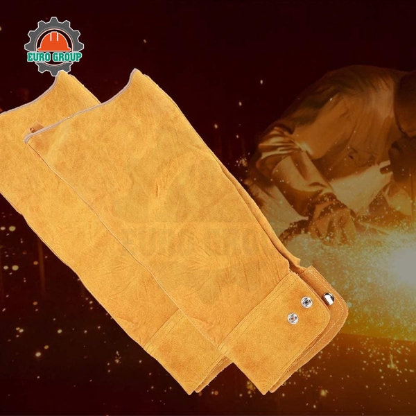 Ống Tay Da Bò Hai Lớp Dài Chống Nhiệt Bảo Vệ Tay