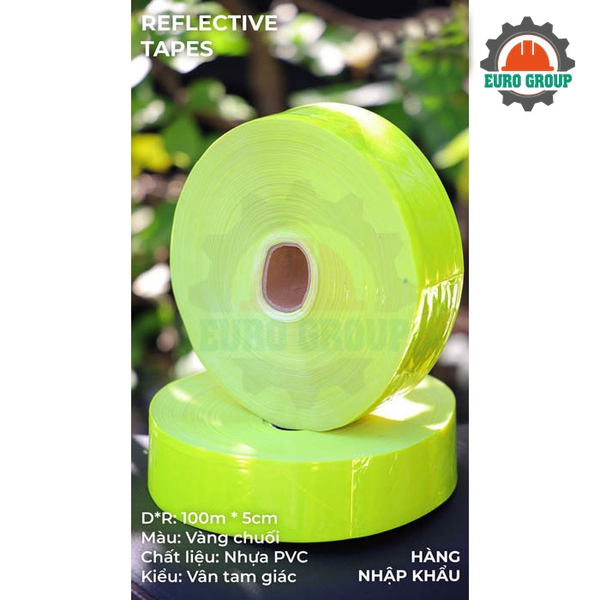 Phản quang vải nhựa chuối 5cm x 100m