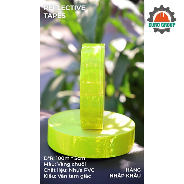 Phản quang vải nhựa chuối 5cm x 100m