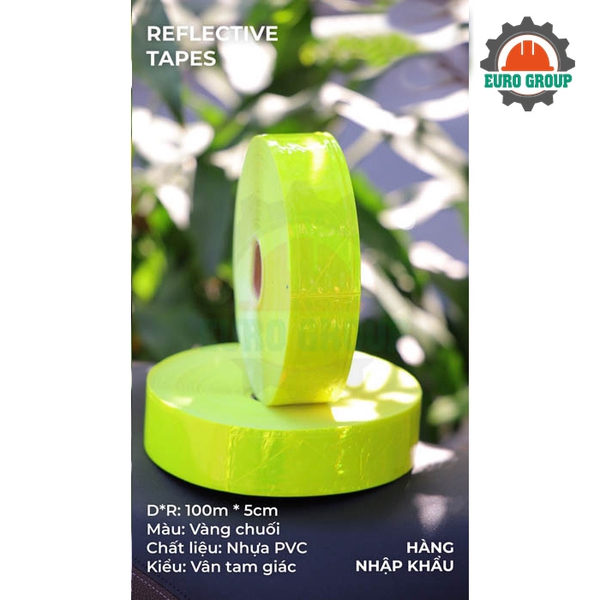 Phản quang vải nhựa chuối 5cm x 100m