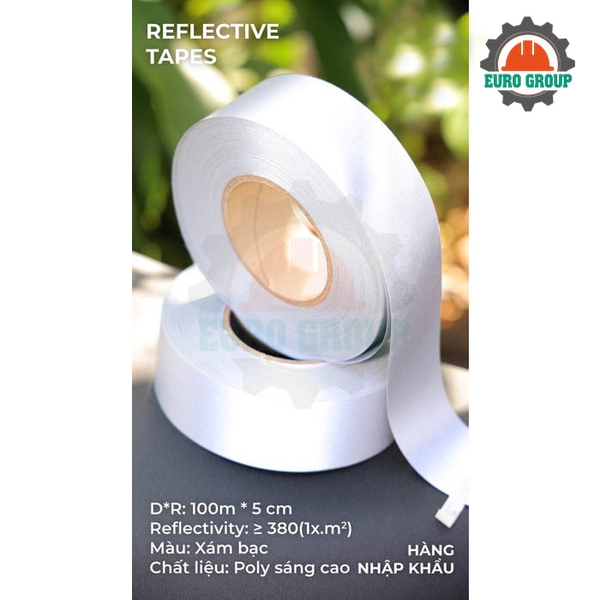 Phản quang Poly xám tốt 5cm x 100m