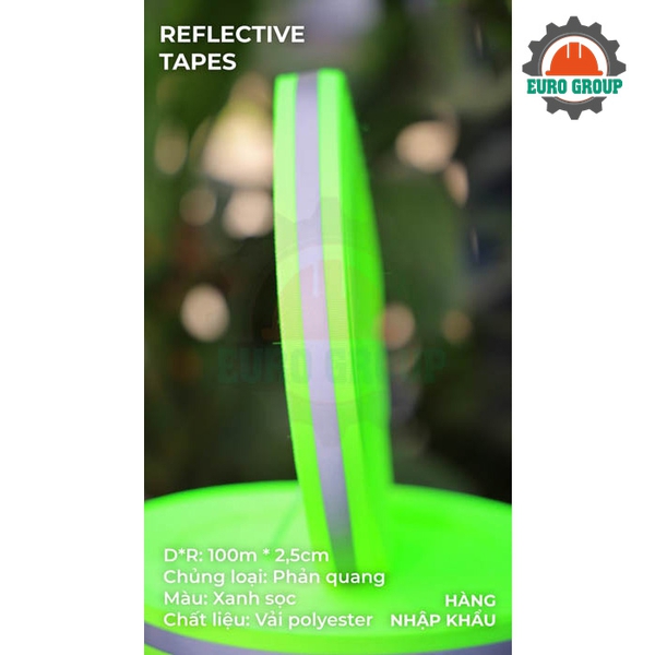 Phản quang vải xanh sọc 2