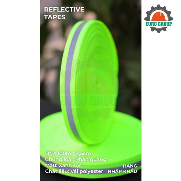 Phản quang vải xanh sọc 2