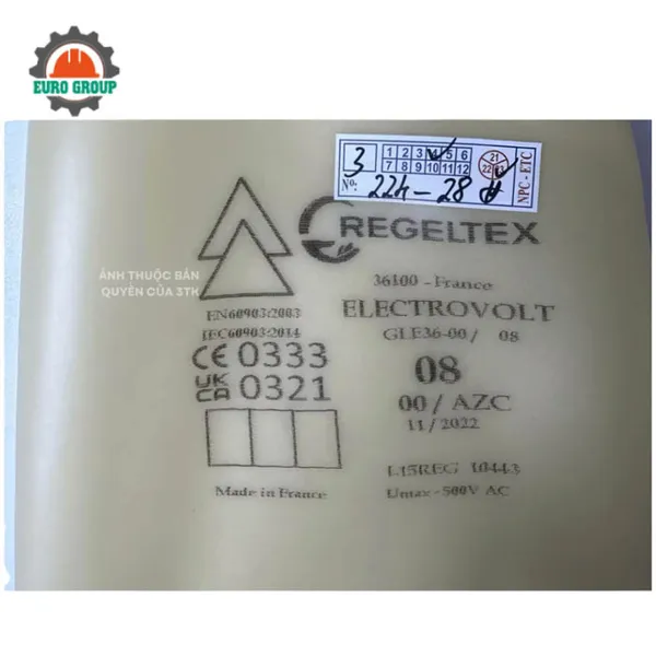 Găng tay cách điện hạ áp Regeltex Class 00