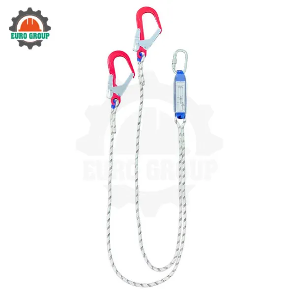 T8 - Dây thừng 2 móc nhôm giảm xóc xanh 2000kg