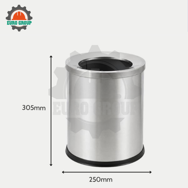 Thùng Rác Inox Bập Bênh Phi 250 x H305mm