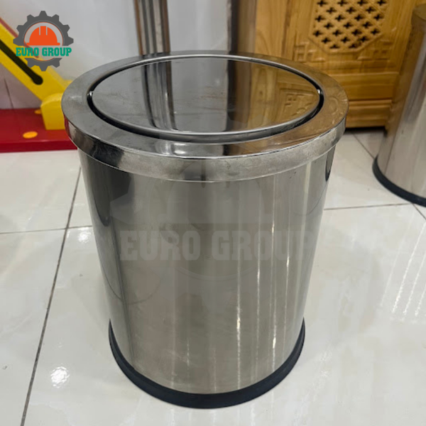 Thùng Rác Inox Bập Bênh Phi 250 x H305mm