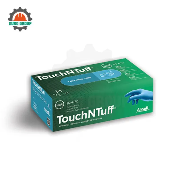 Găng Tay Nitrile Không Bột Ansell TouchNTuff 92-670