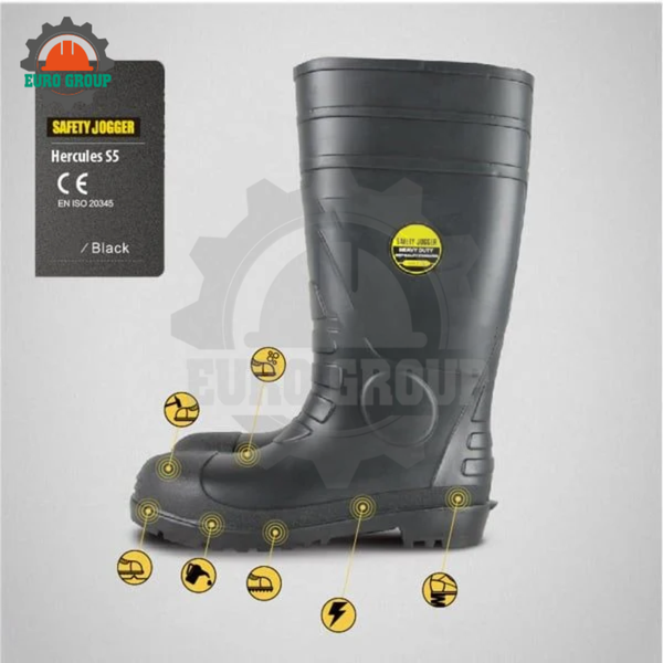 Ủng bảo hộ Jogger Hercules S5 Mũi Thép, Chống Đinh, Chống Hóa Chất Và Chống Trượt
