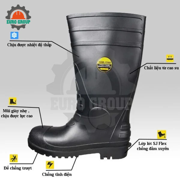 Ủng bảo hộ Jogger Hercules S5 Mũi Thép, Chống Đinh, Chống Hóa Chất Và Chống Trượt