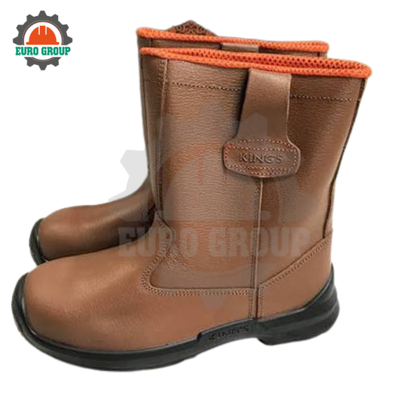  Ủng da bảo hộ King’s KWD205 Chống Trơn Trượt, Chống Dầu, Mũi Thép, Đế Thép