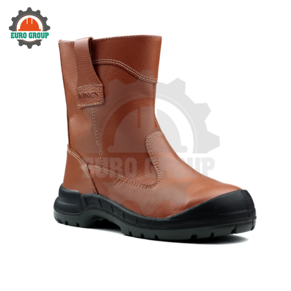  Ủng da bảo hộ King’s KWD205 Chống Trơn Trượt, Chống Dầu, Mũi Thép, Đế Thép