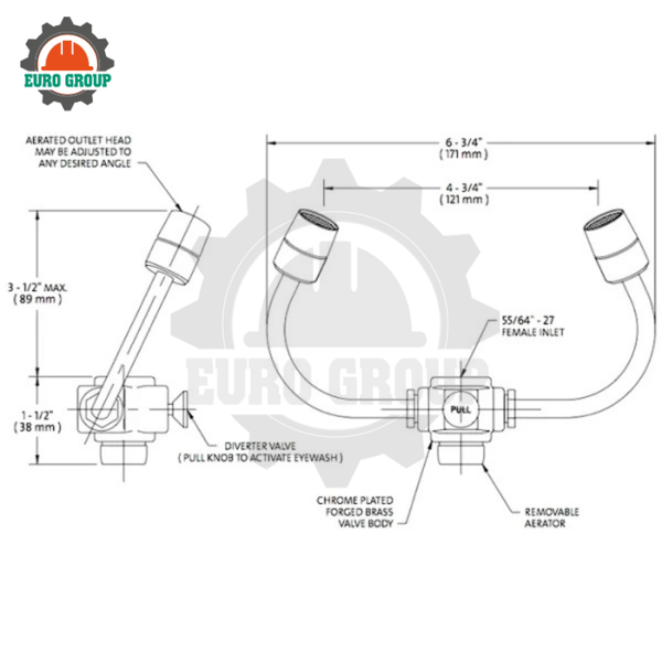 Vòi Rửa Mắt Khẩn Cấp Kết Hợp Rửa Tay Guardian G1101 Để Bàn