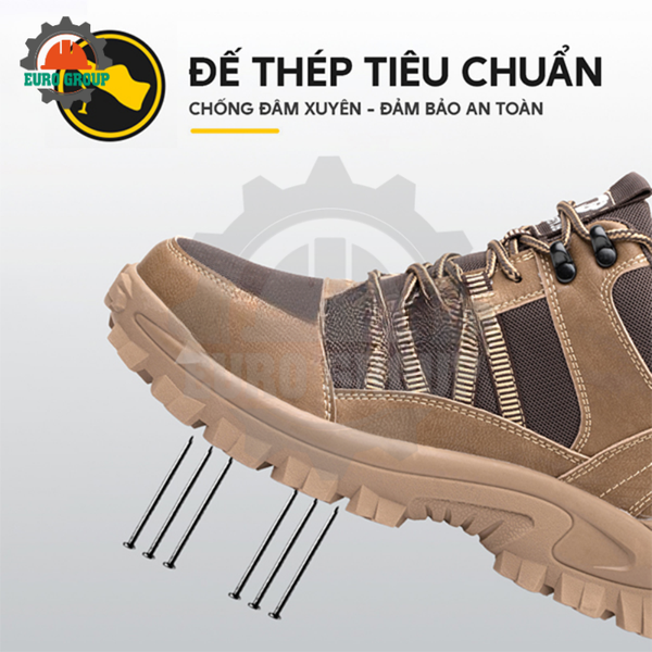 Giày Bảo Hộ Cao Cổ ZBOOT Z101 Chống Đinh, Mũi Thép, Chống Trơn Trượt