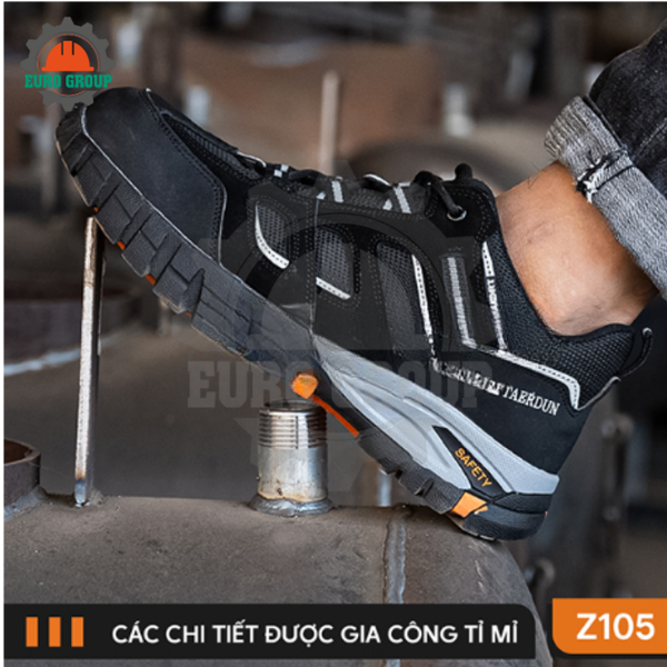 Giày Bảo Hộ Zboot Z105 Thể Thao Siêu Nhẹ, Mũi Thép, Lót Kevlar Chống Đinh