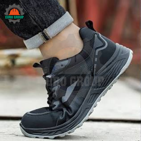 Giày Bảo Hộ ZBOOT Z122 Màu Đen, Mũi Thép, Lót Kevlar Chống Đinh