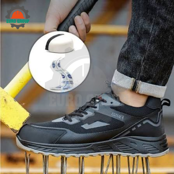 Giày Bảo Hộ ZBOOT Z122 Màu Đen, Mũi Thép, Lót Kevlar Chống Đinh