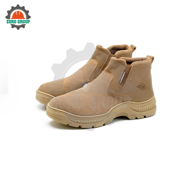 Giày Bảo Hộ ZBOOT Z134 Cổ Lửng Màu Nâu, Mũi Thép, Chống Đâm Xuyên