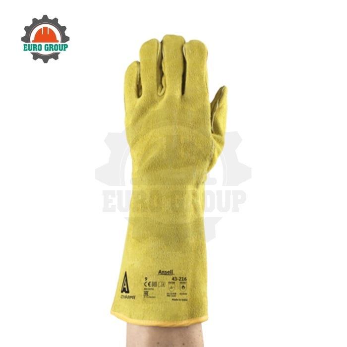 Găng Tay Da Hàn Ansell 43-216 Chịu Nhiệt 300°C, Chống Cắt Và Chống Đâm Xuyên