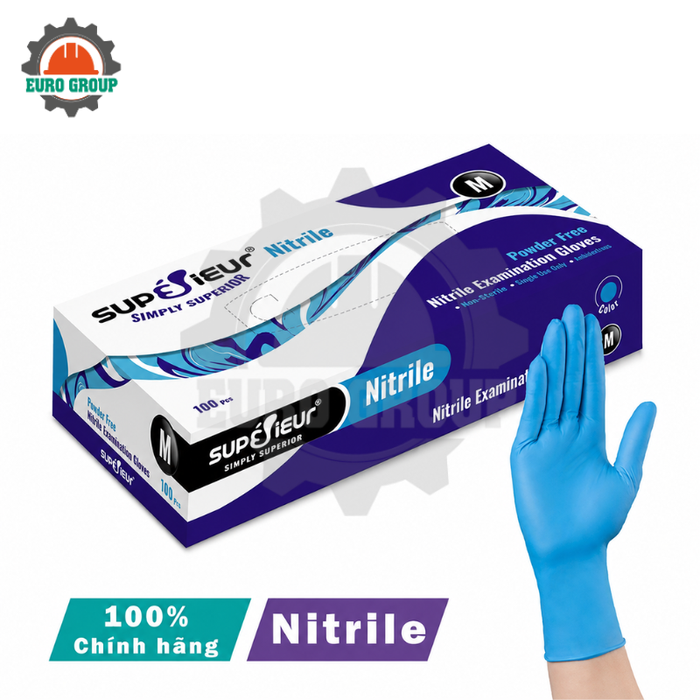 Găng Tay Công Nghiệp Nitrile Superieur Chính Hãng