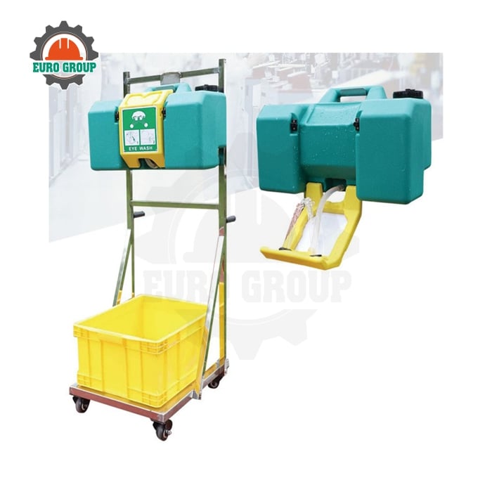 Thiết Bị Rửa Mắt Khẩn Cấp 30L Inox 304 Xe Đẩy Di Động