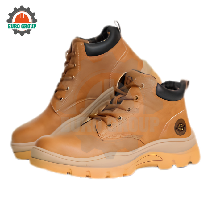 Giày Bảo Hộ ZBOOT Z134 Cổ Lửng Màu Nâu, Mũi Thép, Chống Đâm Xuyên