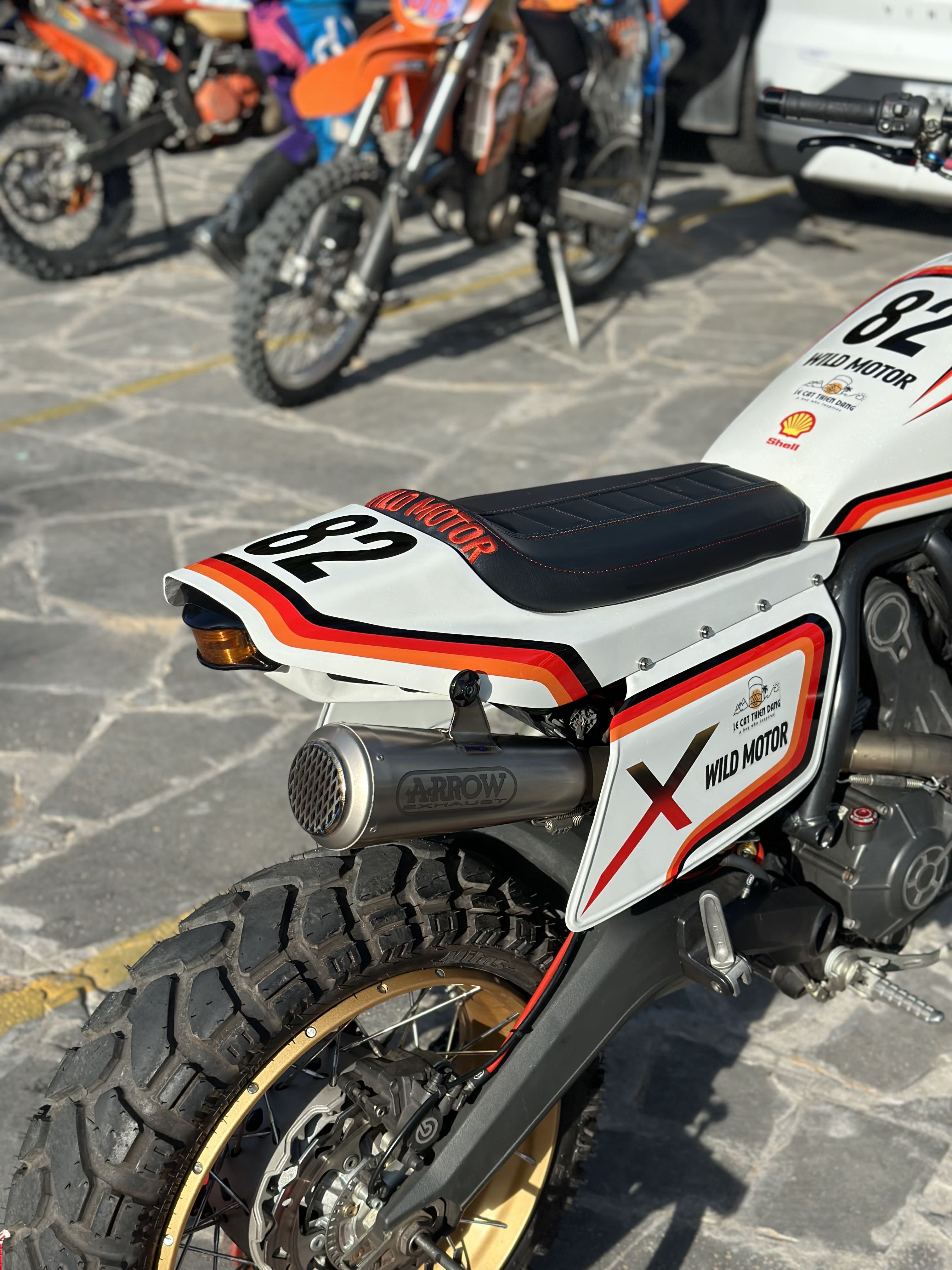 WildMotor Custom opted for a larger sprocket and chain system WildMotor Custom opted for a larger sprocket and chain system