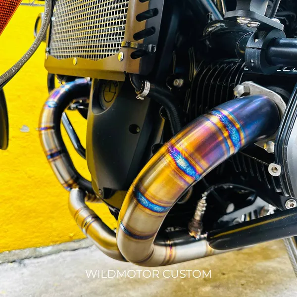 Custom Titanium Exhaust Header Kit for BMW R nineT