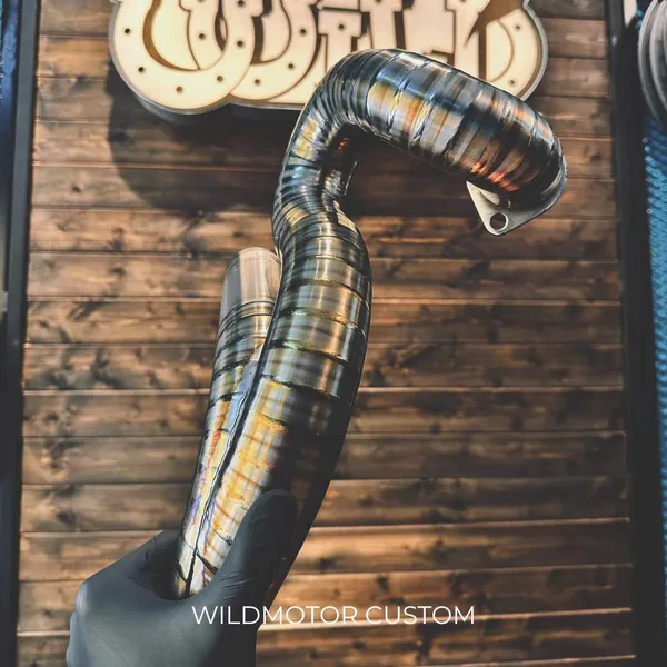 Ducati Scrambler Custom Titanium Exhaust Header – Weld Pattern #1