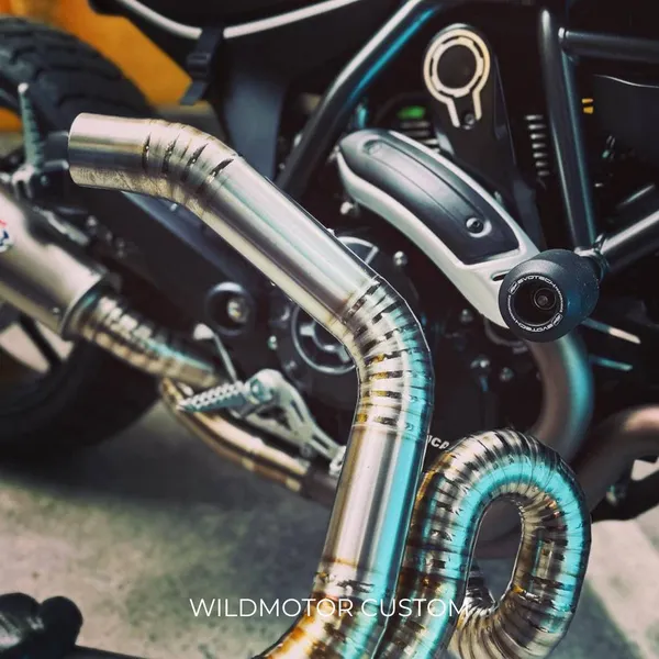 Ducati Scrambler Custom Titanium Exhaust Header – Weld Pattern #1