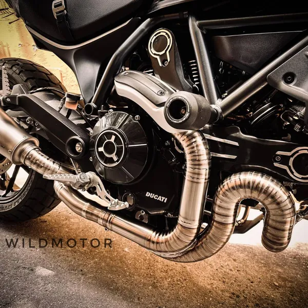 Ducati Scrambler Custom Titanium Exhaust Header – Weld Pattern #1