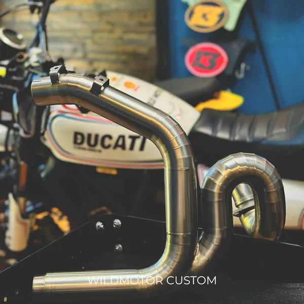 Ducati Scrambler Custom Titanium Exhaust Header – Weld Pattern #2