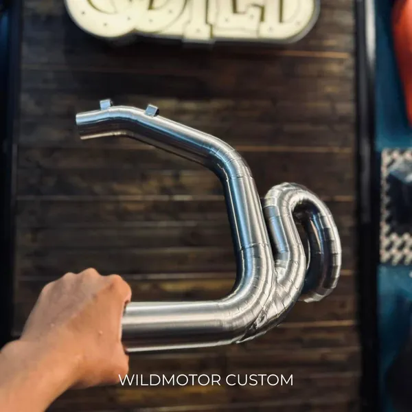 Ducati Scrambler Custom Titanium Exhaust Header – Weld Pattern #2