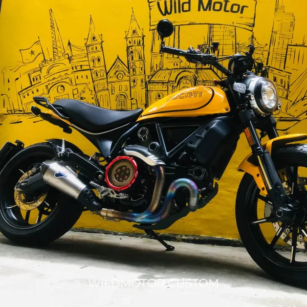 Ducati Scrambler Custom Titanium Exhaust Header – Weld Pattern #2